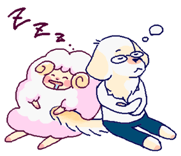 Sheep and Dog sticker #2806449