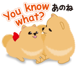 Pomeranian Reena & Hime sticker #2806571