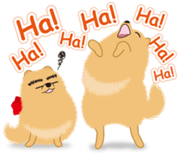 Pomeranian Reena & Hime sticker #2806573