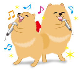 Pomeranian Reena & Hime sticker #2806600
