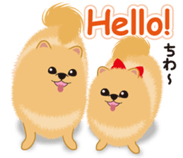 Pomeranian Reena & Hime sticker #2806601