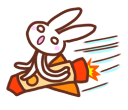 Space Rabbit ! sticker #2806931
