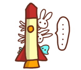 Space Rabbit ! sticker #2806934