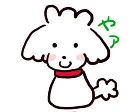 red coller poodle sticker #2807331