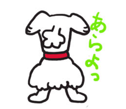 red coller poodle sticker #2807334