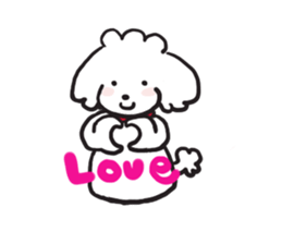 red coller poodle sticker #2807337