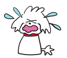 red coller poodle sticker #2807345