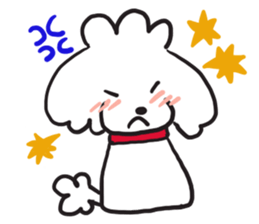 red coller poodle sticker #2807346