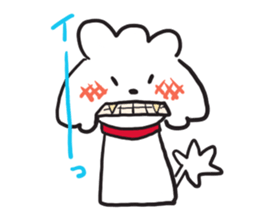 red coller poodle sticker #2807347