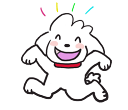 red coller poodle sticker #2807349