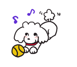 red coller poodle sticker #2807350