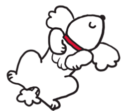 red coller poodle sticker #2807352