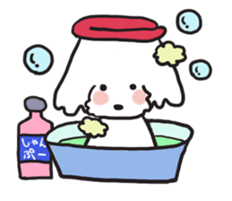 red coller poodle sticker #2807354