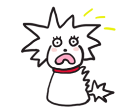 red coller poodle sticker #2807355