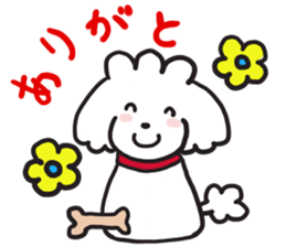 red coller poodle sticker #2807357