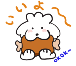 red coller poodle sticker #2807359