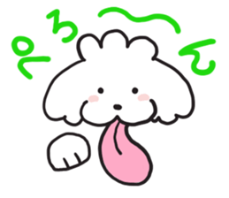 red coller poodle sticker #2807360