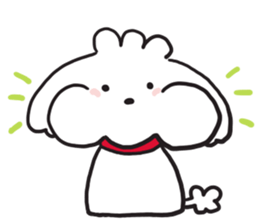 red coller poodle sticker #2807362