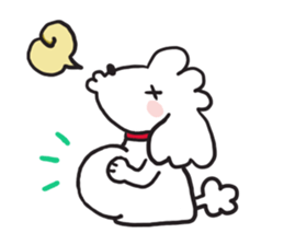red coller poodle sticker #2807363