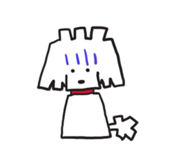 red coller poodle sticker #2807365