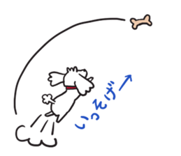 red coller poodle sticker #2807366