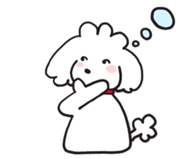 red coller poodle sticker #2807369