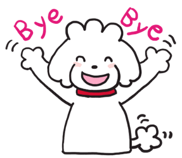 red coller poodle sticker #2807370