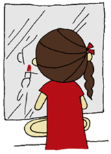 The woman who works hard sticker #2808011