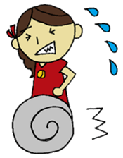 The woman who works hard sticker #2808015