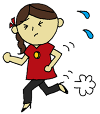 The woman who works hard sticker #2808016