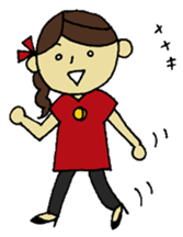 The woman who works hard sticker #2808017