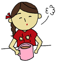 The woman who works hard sticker #2808020