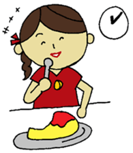 The woman who works hard sticker #2808021