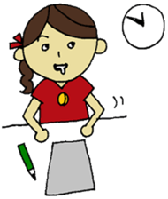 The woman who works hard sticker #2808022