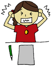 The woman who works hard sticker #2808023