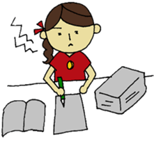 The woman who works hard sticker #2808025