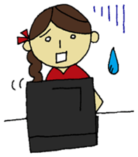 The woman who works hard sticker #2808029