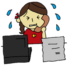 The woman who works hard sticker #2808047