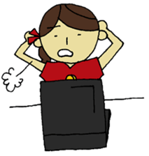 The woman who works hard sticker #2808050