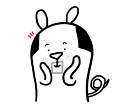 Cute Lovely Middle-aged Rabbit Life sticker #2811174