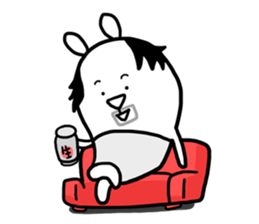 Cute Lovely Middle-aged Rabbit Life sticker #2811175