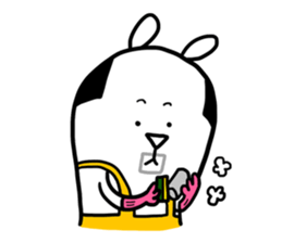 Cute Lovely Middle-aged Rabbit Life sticker #2811176