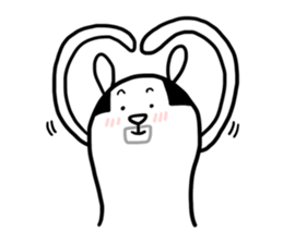 Cute Lovely Middle-aged Rabbit Life sticker #2811179