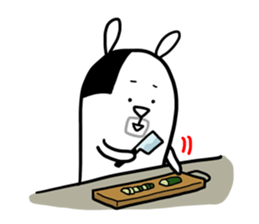 Cute Lovely Middle-aged Rabbit Life sticker #2811182