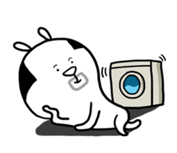 Cute Lovely Middle-aged Rabbit Life sticker #2811183