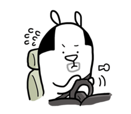 Cute Lovely Middle-aged Rabbit Life sticker #2811184