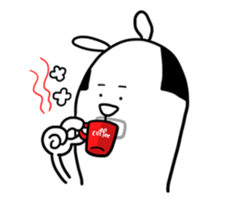 Cute Lovely Middle-aged Rabbit Life sticker #2811190