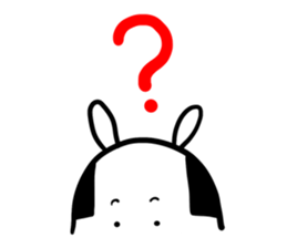 Cute Lovely Middle-aged Rabbit Life sticker #2811191