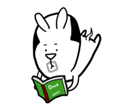 Cute Lovely Middle-aged Rabbit Life sticker #2811192