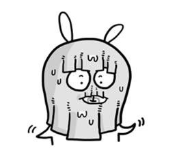 Cute Lovely Middle-aged Rabbit Life sticker #2811193